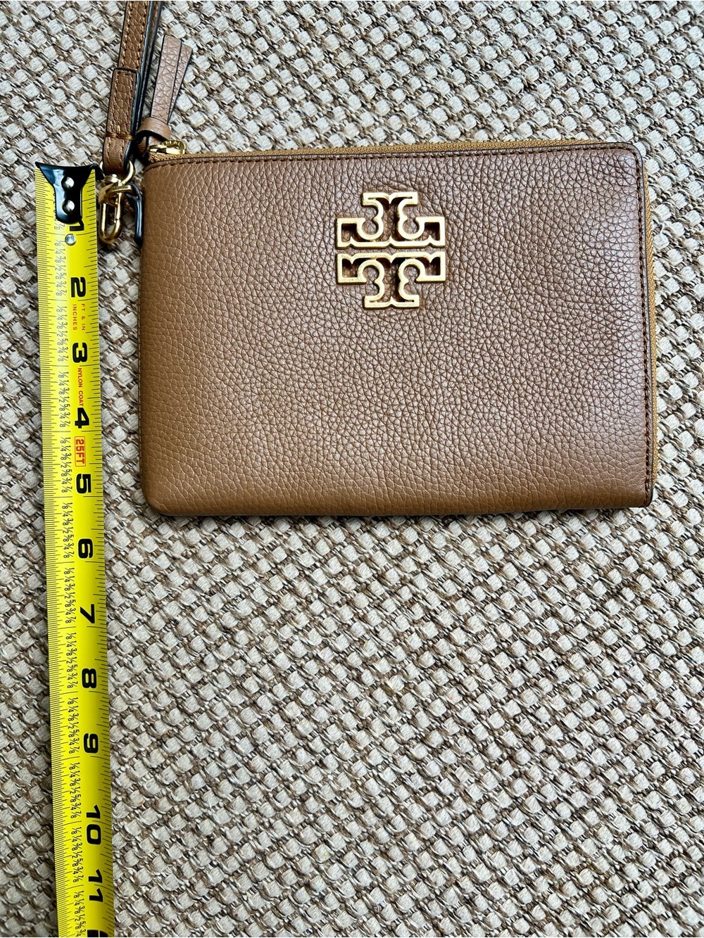 🤎 Tory Burch Leather Double-Compartment Wristlet Clutch - Picture 8 of 8